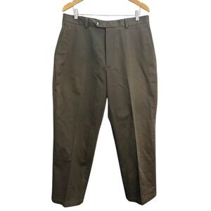 NWT Jos. A. Bank Traveler Collection Olive Green Cotton Twill Pants Mens 36x29